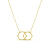 Thumbnail Image 1 of Interlocking Hexagon Shapes Necklace in 14K Gold