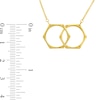 Thumbnail Image 4 of Interlocking Hexagon Shapes Necklace in 14K Gold