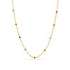 Thumbnail Image 1 of Multi-Color Enamel Bead Station Alternating Necklace in 14K Gold