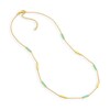 Thumbnail Image 2 of Alternating Turquoise Enamel and Polished Bar Station Necklace in 14K Gold