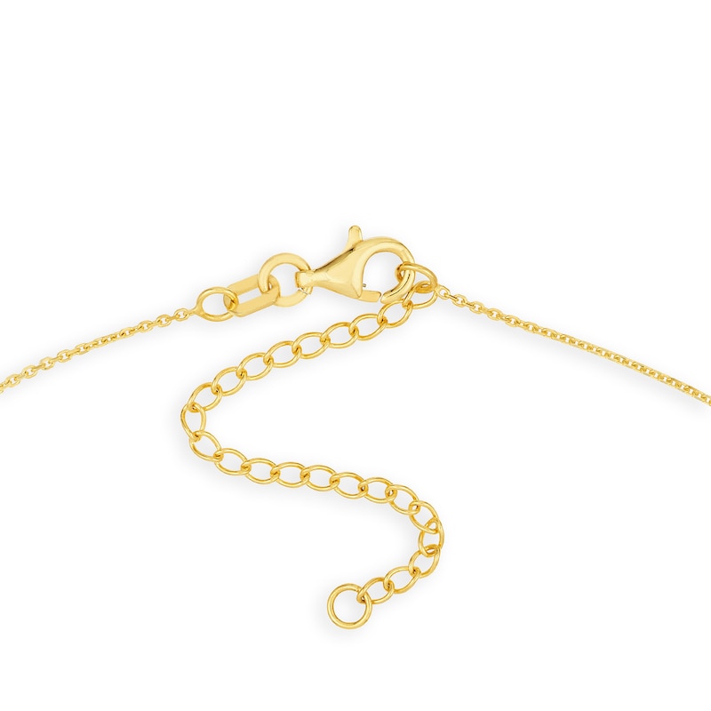 Main Image 3 of Alternating Turquoise Enamel and Polished Bar Station Necklace in 14K Gold