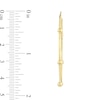 Thumbnail Image 3 of 41.0mm Bead Station Open Hoop Earrings in 14K Gold