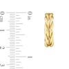 Thumbnail Image 3 of Double Braid J-Hoop Earrings in 14K Gold