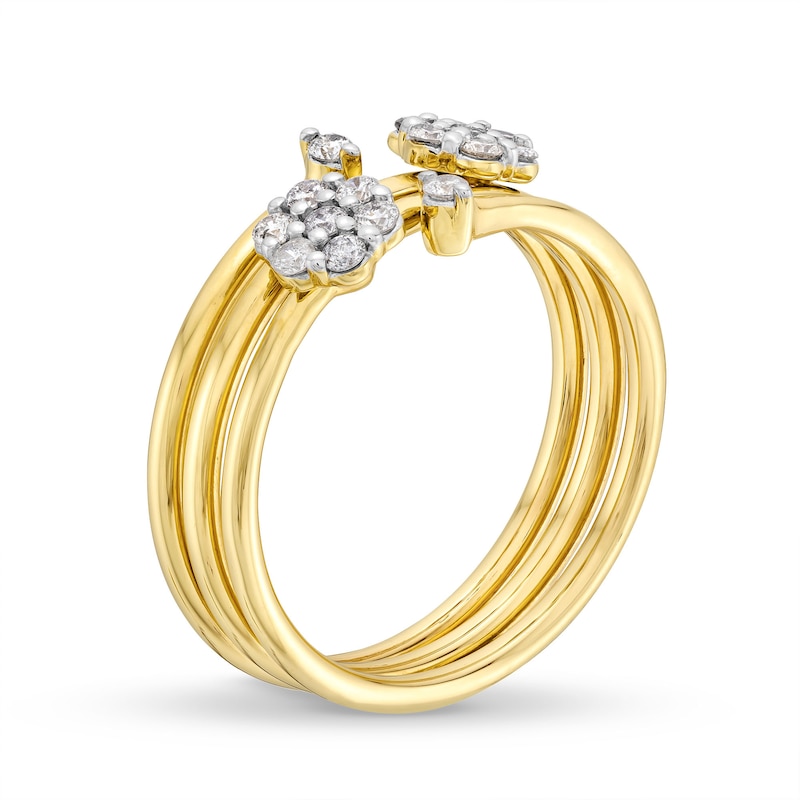 Main Image 3 of 1/3 CT. T.W. Diamond Coil Ring in 10K Gold
