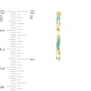 Thumbnail Image 3 of Turquoise Enamel Ribbon Twist Hoop Earrings in 14K Gold
