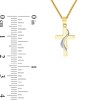 Thumbnail Image 2 of Cross with Ribbon Pendant in 10K Two-Tone Gold