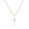 Thumbnail Image 1 of Diamond-Cut Crucifix Pendant in 10K Two-Tone Gold - 20"