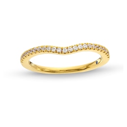 Vera Wang Love Collection 1/6 CT. T.W. Diamond Contour Band in 14K Gold (I/SI2)