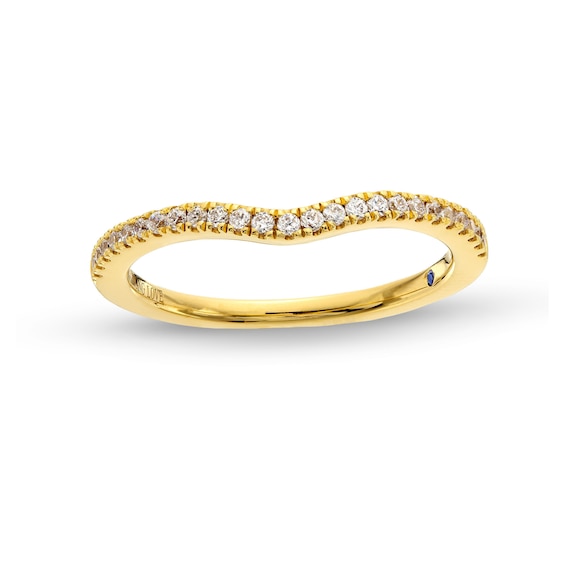 Vera Wang Love Collection 1/6 CT. T.w. Diamond Contour Band in 14K Gold (I/Si2)