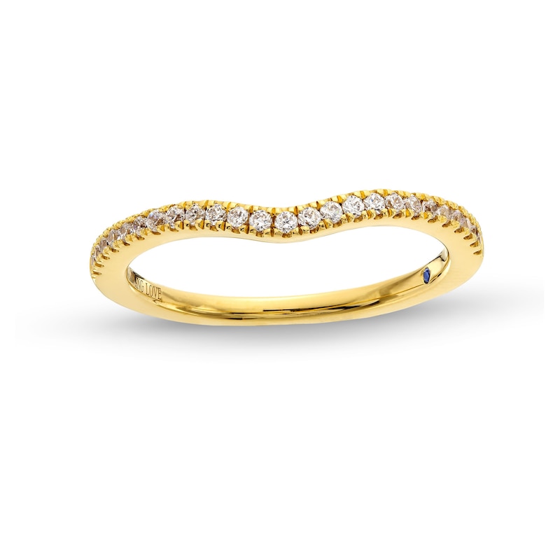 Main Image 1 of Vera Wang Love Collection 1/6 CT. T.W. Diamond Contour Band in 14K Gold (I/SI2)
