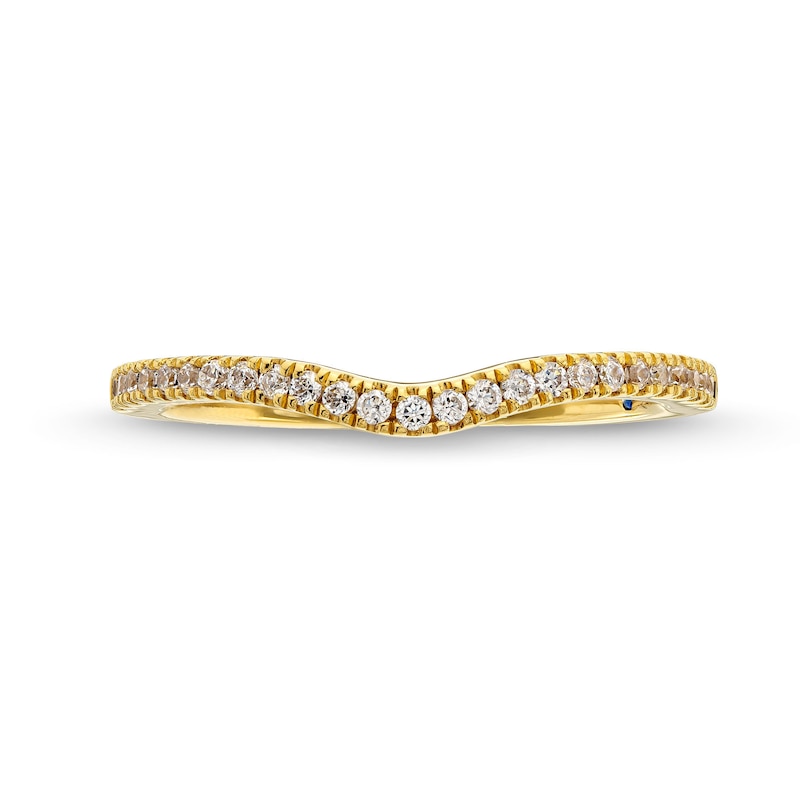 Main Image 4 of Vera Wang Love Collection 1/6 CT. T.W. Diamond Contour Band in 14K Gold (I/SI2)