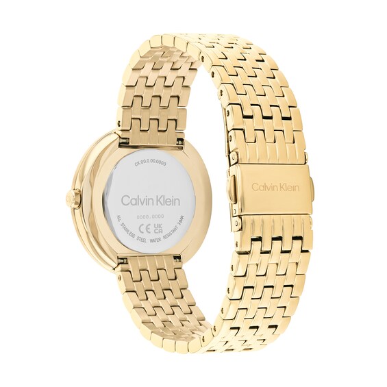 Ladiesâ Calvin Klein Gold-Tone IP Watch with Mother-of-Pearl Dial (Model: 25200321)