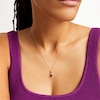Thumbnail Image 2 of Oval Amethyst and 1/15 CT. T.W. Diamond Pendant in 10K Gold