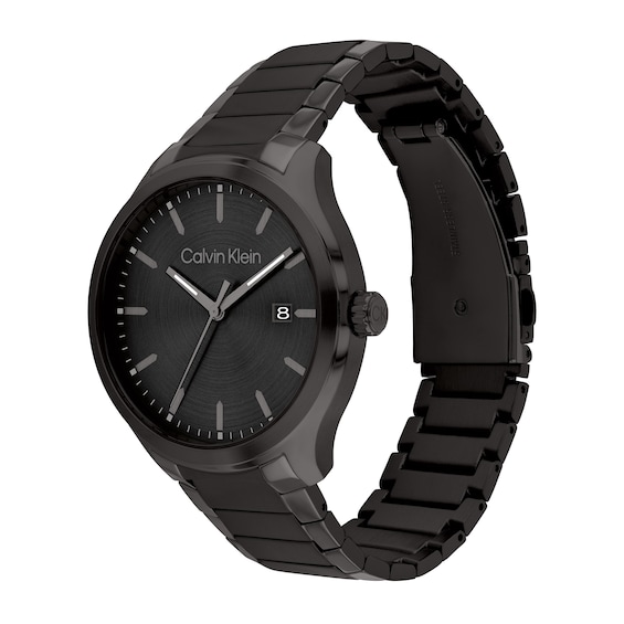 Menâs Calvin Klein Black IP Watch (Model: 25200351)