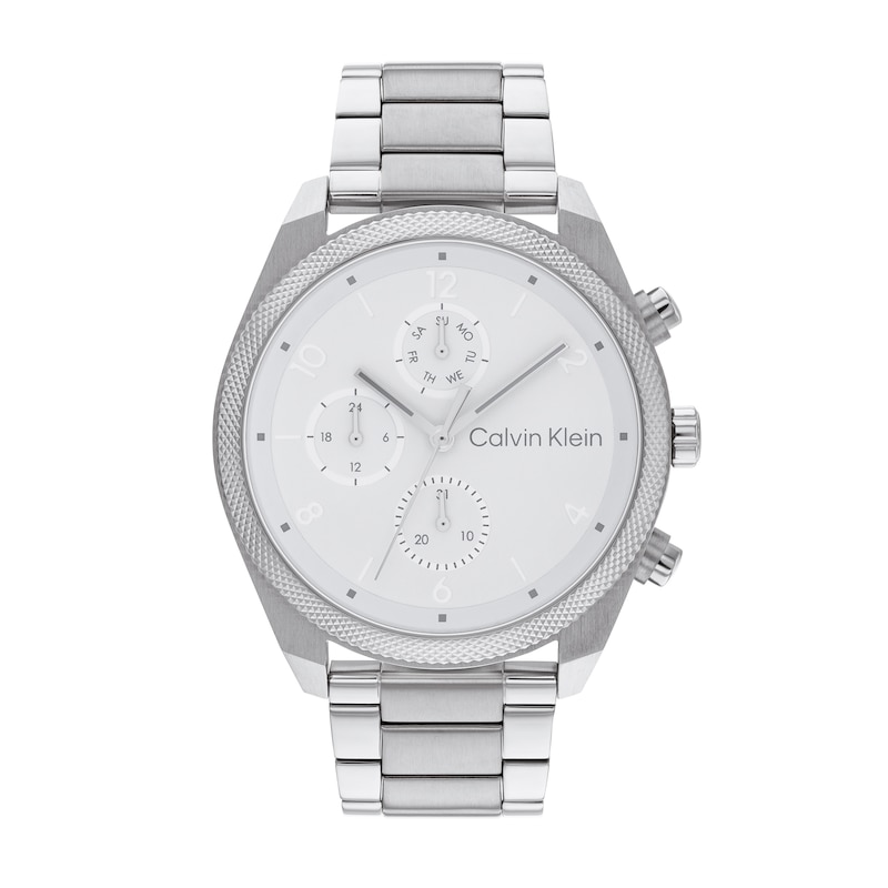 Main Image 1 of Men’s Calvin Klein Chronograph Watch with Silver-Tone Dial (Model: 25200356)