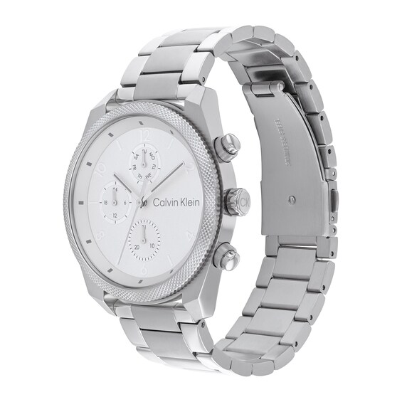 Menâs Calvin Klein Chronograph Watch with Silver-Tone Dial (Model: 25200356)