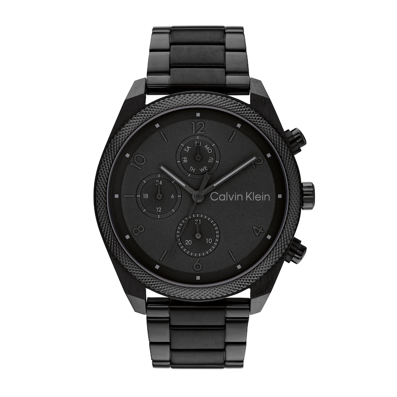 Main Image 1 of Men’s Calvin Klein Black IP Chronograph Watch (Model: 25200359)