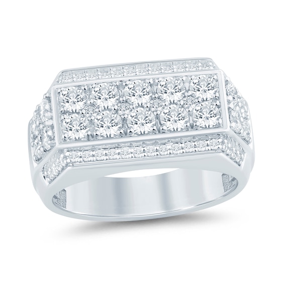 2 CT. T.w. Certified Lab-Grown Diamond Signet-Style Ring in 10K White Gold (F/Si2)