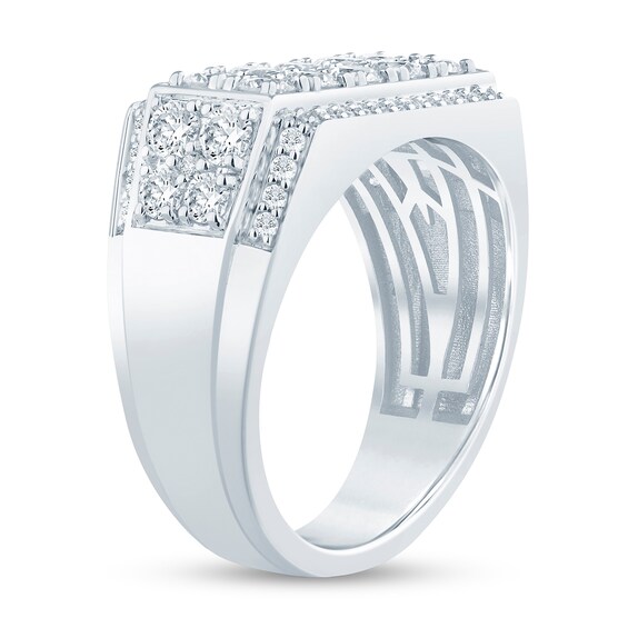 2 CT. T.w. Certified Lab-Grown Diamond Signet-Style Ring in 10K White Gold (F/Si2)