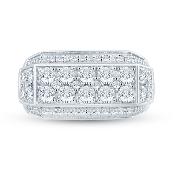 2 CT. T.w. Certified Lab-Grown Diamond Signet-Style Ring in 10K White Gold (F/Si2)