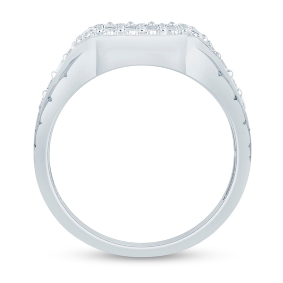 1-1/4 CT. T.w. Certified Lab-Grown Diamond Signet-Style Ring in 10K White Gold (F/Si2)