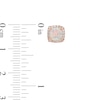 Thumbnail Image 3 of Cushion-Cut Opal and 1/6 CT. T.W. Diamond Frame Stud Earrings in 10K Rose Gold