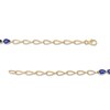 Thumbnail Image 3 of Pear-Shaped Ceylon Blue Lab-Created Sapphire Five Stone Link Chain Bracelet in 10K Gold - 7.25"