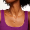 Thumbnail Image 2 of Pear-Shaped Citrine and 1/20 CT. Diamond Drop Pendant in 10K Gold