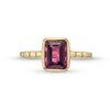 Thumbnail Image 4 of Emerald-Cut Rhodolite Garnet Fashion Ring in 10K Rose Gold