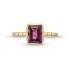 Thumbnail Image 3 of Emerald-Cut Rhodolite Garnet Fashion Ring in 10K Rose Gold