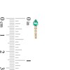 Thumbnail Image 3 of Pear-Shaped Emerald and 1/15 CT. T.W. Diamond J-Hoop Earrings in 10K Gold