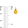 Thumbnail Image 3 of Pear-Shaped Citrine and 1/20 CT. T.W. Diamond Stud Earrings 10K Gold