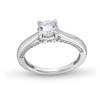 Thumbnail Image 1 of 1 CT. T.W. Diamond Edge Engagement Ring in 14K White Gold (I/I2)