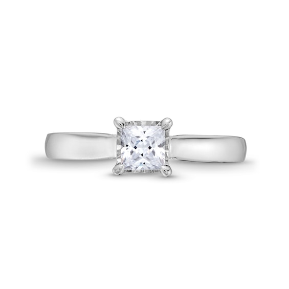 1 CT. T.w. Princess-Cut Diamond Edge Engagement Ring in 14K White Gold (I/I2)