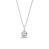 Thumbnail Image 1 of 1/4 CT. Diamond Solitaire Swirl Frame Pendant in 10K White Gold