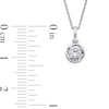 Thumbnail Image 3 of 1/4 CT. Diamond Solitaire Swirl Frame Pendant in 10K White Gold
