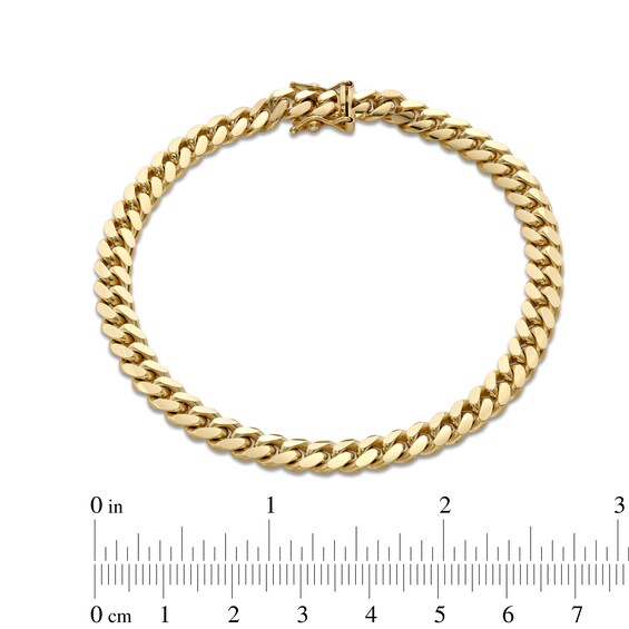 5.94mm Cuban Curb Chain Bracelet in Solid 10K Gold - 8.5"