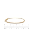 Thumbnail Image 3 of 1/2 CT. T.W. Diamond Double Row Half-and-Half Chain Bracelet in 10K Gold - 9"