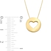 Thumbnail Image 2 of Heart Cutout Disc Pendant in 10K Gold
