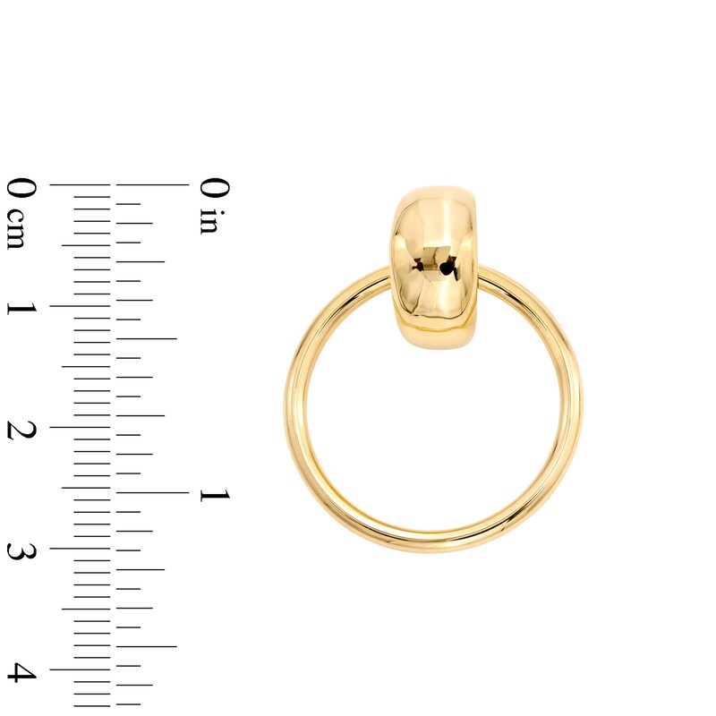 Main Image 3 of Doorknocker Drop Earrings in Hollow 14K Gold
