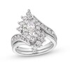 Thumbnail Image 1 of 1-1/2 CT. T.W. Marquise Diamond Shadow Frame Bypass Shank Bridal Set in 14K White Gold