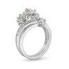 Thumbnail Image 3 of 1-1/2 CT. T.W. Marquise Diamond Shadow Frame Bypass Shank Bridal Set in 14K White Gold