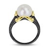 Thumbnail Image 3 of Men’s 10.5-11.0mm Freshwater Cultured Pearl Triple Row Claw Ring in Two-Tone Sterling Silver