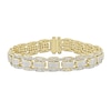 Thumbnail Image 1 of Men's 2-1/2 CT. T.W. Diamond Fancy Link Bracelet in 10K Gold - 8.5"