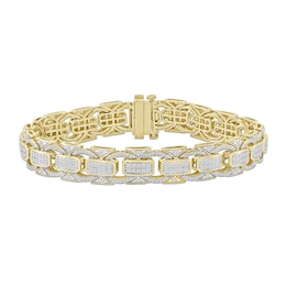 2-1/2 CT. T.W. Diamond Fancy Link Bracelet in 10K Gold - 8.5"