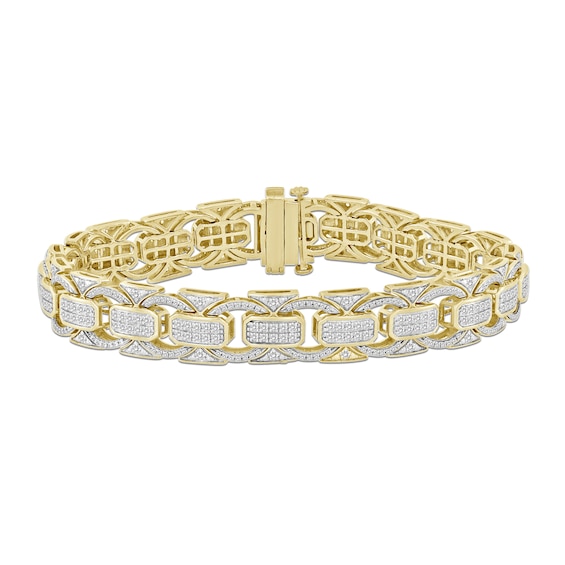 2-1/2 CT. T.w. Diamond Fancy Link Bracelet in 10K Gold - 8.5"