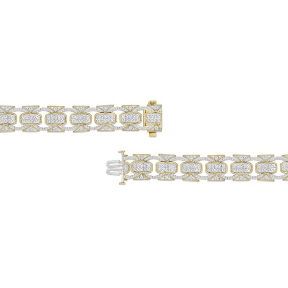 2-1/2 CT. T.w. Diamond Fancy Link Bracelet in 10K Gold - 8.5"