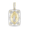 Thumbnail Image 1 of 1/8 CT. T.W. Diamond Jesus Ascending Rectangular Medallion Necklace Charm in 10K Gold