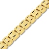 Thumbnail Image 2 of Men's 1/10 CT. T.W. Alternating Link Bracelet in Stainless Steel with Yellow Ion Plate - 8.5"