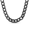 Thumbnail Image 1 of Men's 3-1/2 CT. T.W. Black Diamond Hexagon Link Chain Necklace in Stainless Steel with Black Ion Plate - 20"